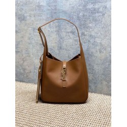 Borse a tracolla piccola morbida Hobo YSL Saint Laurent Le 5 À 7 morbida marrone