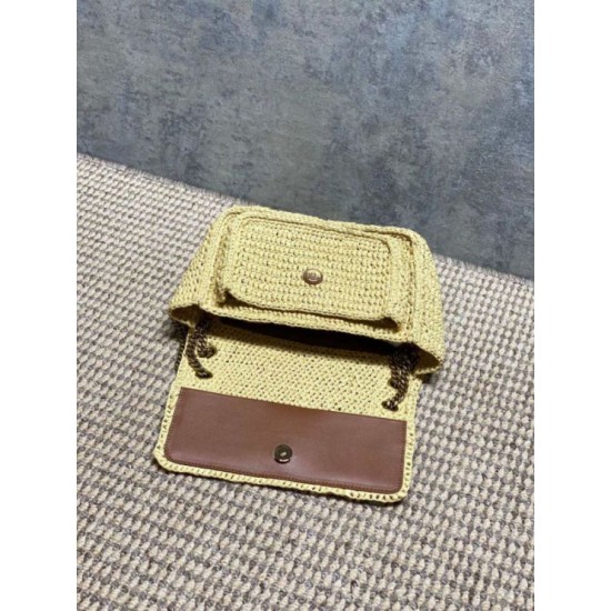 Replica di lusso Borsa a tracolla media Niki Rafia YSL Saint Laurent Imitazioni Cloni Borsa a tracolla media Niki Rafia YSL Saint Laurent firmate