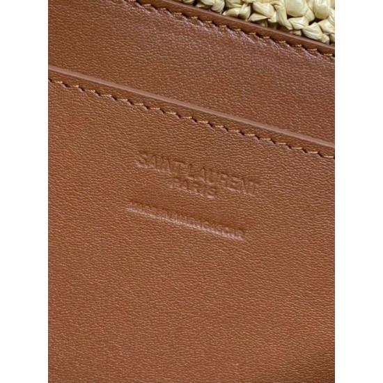 Replica di lusso Borsa a tracolla media Niki Rafia YSL Saint Laurent Imitazioni Cloni Borsa a tracolla media Niki Rafia YSL Saint Laurent firmate
