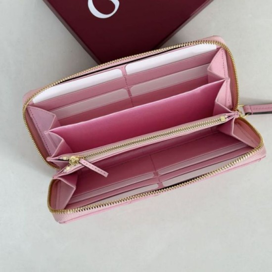Replica di lusso Portafoglio Gucci GG Marmont trapuntato con cerniera 443123 Rosa Imitazioni Cloni Portafoglio Gucci GG Marmont trapuntato con cerniera 443123 Rosa firmate