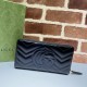 Replica di lusso Portafoglio Gucci GG Marmont trapuntato con cerniera 443123 nero Imitazioni Cloni Portafoglio Gucci GG Marmont trapuntato con cerniera 443123 nero firmate