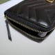 Replica di lusso Portafoglio Gucci GG Marmont trapuntato con cerniera 443123 nero Imitazioni Cloni Portafoglio Gucci GG Marmont trapuntato con cerniera 443123 nero firmate