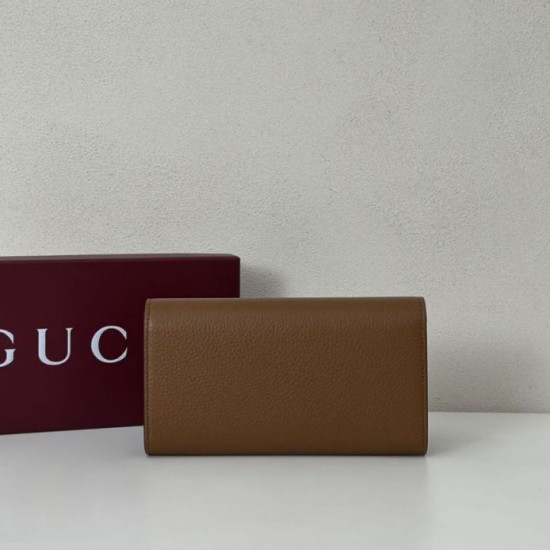 Replica di lusso Portafoglio continentale Gucci Softbit 828147 Marrone Imitazioni Cloni Portafoglio continentale Gucci Softbit 828147 Marrone firmate