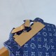 Replica di lusso Zaino LV Christopher MM M27554 Monogram Heritage denim Blu Imitazioni Cloni Zaino LV Christopher MM M27554 Monogram Heritage denim Blu firmate