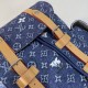 Replica di lusso Zaino LV Christopher MM M27554 Monogram Heritage denim Blu Imitazioni Cloni Zaino LV Christopher MM M27554 Monogram Heritage denim Blu firmate