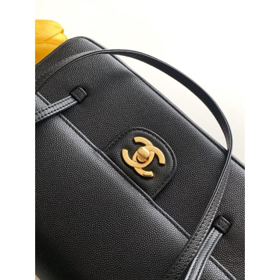 Replica di lusso Borsa a tracolla Chanel 26P Preppy Coco AP6130 nera Imitazioni Cloni Borsa a tracolla Chanel 26P Preppy Coco AP6130 nera firmate