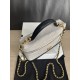 Replica di lusso Borse Chanel 26P Vanity con catena AP5186 scamosciata di vitello grigia Imitazioni Cloni Borse Chanel 26P Vanity con catena AP5186 scamosciata di vitello grigia firmate