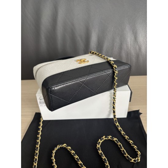 Replica di lusso Borse Chanel 26P Vanity con catena AP5186 scamosciata di vitello grigia Imitazioni Cloni Borse Chanel 26P Vanity con catena AP5186 scamosciata di vitello grigia firmate