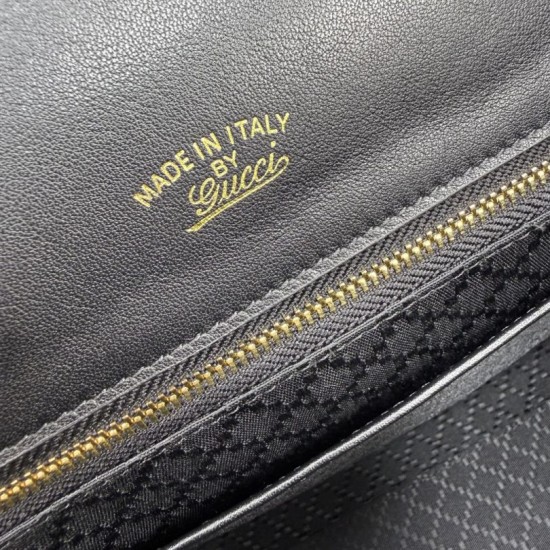 Replica di lusso Borse a mano media Gucci Paparazzo 875019 nera Imitazioni Replica Borse a mano media Gucci Paparazzo 875019 nera firmate