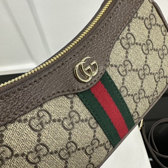 Cloni Mini borsa a tracolla Gucci Ophidia 838465 Marrone firmate