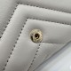Replica di lusso Portafoglio continentale Gucci GG Marmont 443436 grigio Imitazioni Cloni Portafoglio continentale Gucci GG Marmont 443436 grigio firmate