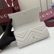 Replica di lusso Portafoglio continentale Gucci GG Marmont 443436 grigio Imitazioni Cloni Portafoglio continentale Gucci GG Marmont 443436 grigio firmate