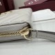 Replica Borse di alta qualit&agrave; Portafoglio Gucci GG Marmont trapuntato con cerniera 443123 Grigio firmate