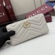 Replica Borse di alta qualit&agrave; Portafoglio Gucci GG Marmont trapuntato con cerniera 443123 Grigio firmate