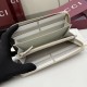 Replica Borse di alta qualit&agrave; Portafoglio Gucci GG Marmont trapuntato con cerniera 443123 Grigio firmate