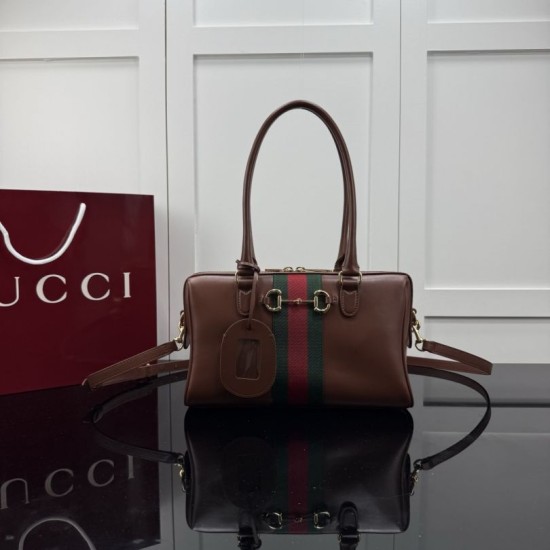 Replica di lusso Borsa Gucci Borsetto Boston media 866732/866734 Marrone Imitazioni Cloni Borsa Gucci Borsetto Boston media 866732/866734 Marrone firmate