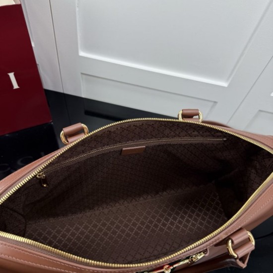Replica di lusso Borsa Gucci Borsetto Boston media 866732/866734 Marrone Imitazioni Cloni Borsa Gucci Borsetto Boston media 866732/866734 Marrone firmate