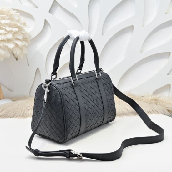 Replica di lusso Borsone Bottega Veneta Intrecciato Nero Imitazioni Cloni Borsone Bottega Veneta Intrecciato Nero firmate