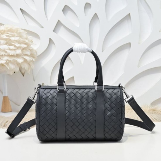 Replica di lusso Borsone Bottega Veneta Intrecciato Nero Imitazioni Cloni Borsone Bottega Veneta Intrecciato Nero firmate