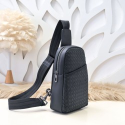 Replica di lusso Borsa a tracolla Bottega Veneta nera Imitazioni Cloni Borsa a tracolla Bottega Veneta nera firmate