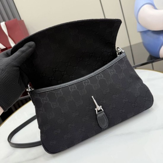 Replica di lusso Borse a tracolla Gucci Aperitivo 866720 Tela GG Nero Imitazioni Cloni Borse a tracolla Gucci Aperitivo 866720 Tela GG Nero firmate