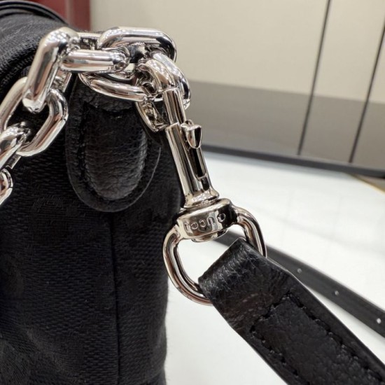 Replica di lusso Borse a tracolla Gucci Aperitivo 866720 Tela GG Nero Imitazioni Cloni Borse a tracolla Gucci Aperitivo 866720 Tela GG Nero firmate