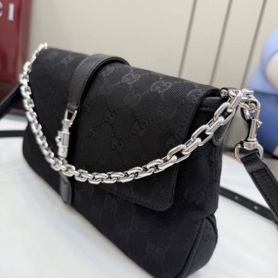 Replica di lusso Borse a tracolla Gucci Aperitivo 866720 Tela GG Nero Imitazioni Cloni Borse a tracolla Gucci Aperitivo 866720 Tela GG Nero firmate