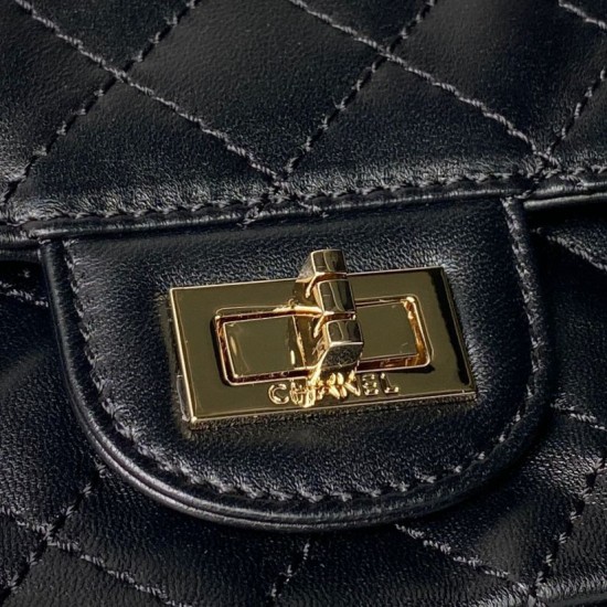 Replica di lusso Borsa Chanel Reissue 2.55 26S pelle rugosa/gonfia Double Flap A37586 nera Imitazioni Cloni Borsa Chanel Reissue 2.55 26S pelle rugosa/gonfia Double Flap A37586 nera firmate