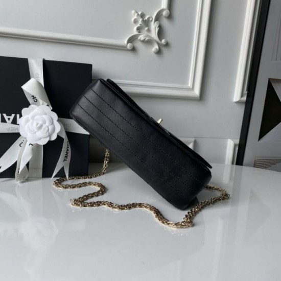 Replica di lusso Borsa Chanel Reissue 2.55 26S pelle rugosa/gonfia Double Flap A37586 nera Imitazioni Cloni Borsa Chanel Reissue 2.55 26S pelle rugosa/gonfia Double Flap A37586 nera firmate