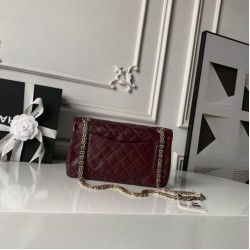 Replica di lusso Borsa Chanel Reissue 2.55 26S pelle rugosa/gonfia Double Flap A37586 Borgogna Imitazioni Cloni Borsa Chanel Reissue 2.55 26S pelle rugosa/gonfia Double Flap A37586 Borgogna firmate