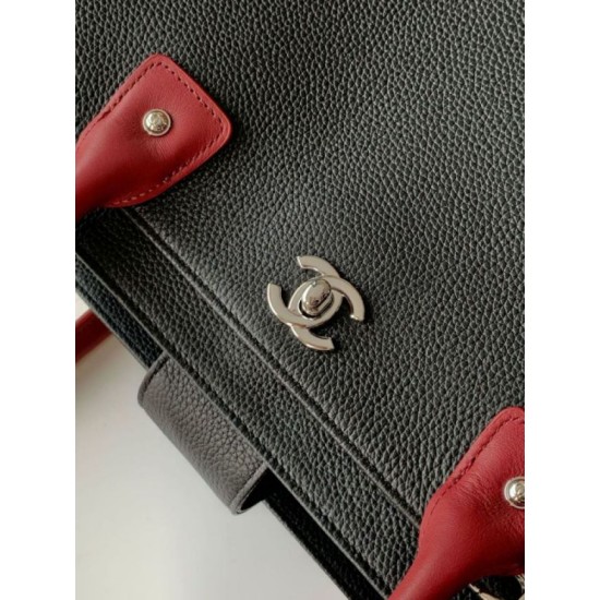 Replica di lusso Borsa tote grande Chanel Executive Cerf nera/bordeaux Imitazioni Cloni Borsa tote grande Chanel Executive Cerf nera/bordeaux firmate