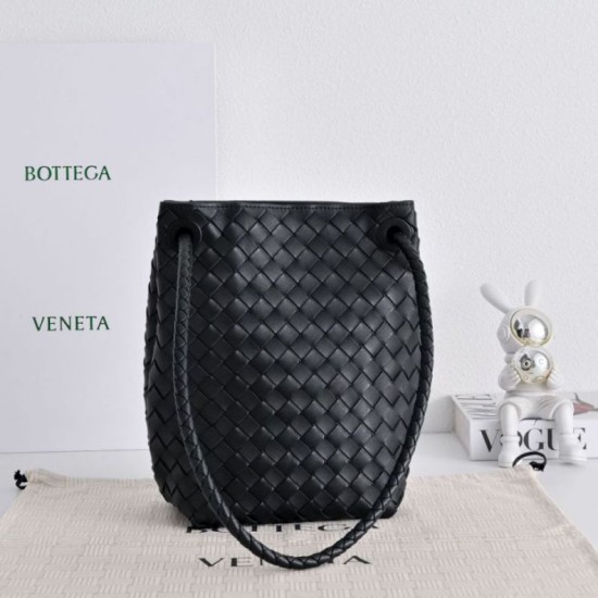Cloni Borsa Replica a secchiello piccola Andiamo di Bottega Veneta Nero firmate
