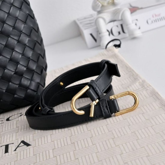 Cloni Borsa Replica a secchiello piccola Andiamo di Bottega Veneta Nero firmate