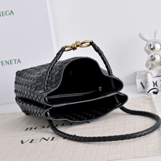 Cloni Borsa Replica a secchiello piccola Andiamo di Bottega Veneta Nero firmate
