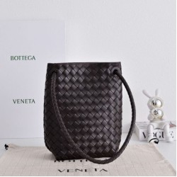 Borse a secchiello piccola Andiamo di Bottega Veneta Borgogna