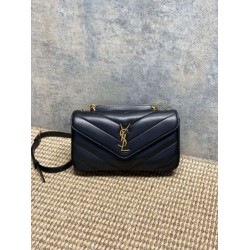 Borsa piccola YSL Saint Laurent Loulou trapuntata nera