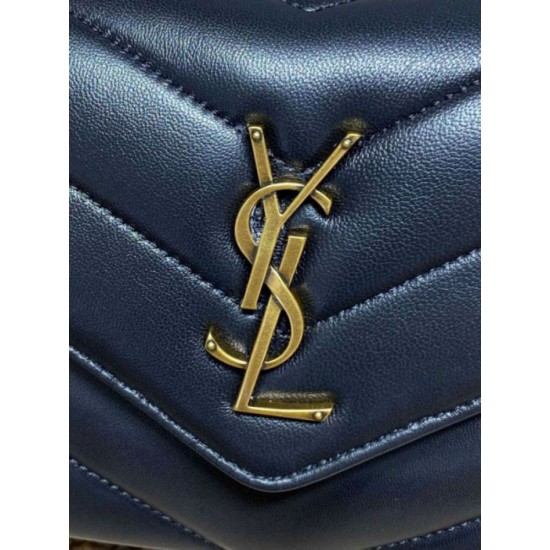 Replica di lusso Borsa piccola YSL Saint Laurent Loulou trapuntata nera Imitazioni Cloni Borsa piccola YSL Saint Laurent Loulou trapuntata nera firmate