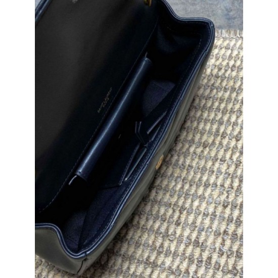 Replica di lusso Borsa piccola YSL Saint Laurent Loulou trapuntata nera Imitazioni Cloni Borsa piccola YSL Saint Laurent Loulou trapuntata nera firmate