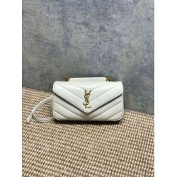 Borsa piccola YSL Saint Laurent Loulou trapuntata nera