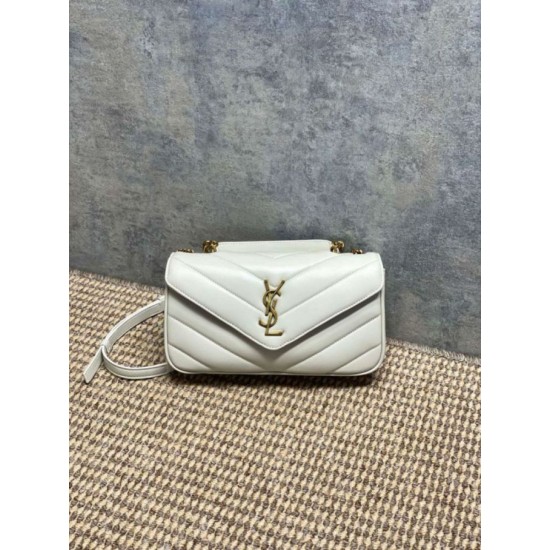 Replica di lusso Borsa piccola YSL Saint Laurent Loulou trapuntata nera Imitazioni Cloni Borsa piccola YSL Saint Laurent Loulou trapuntata nera firmate