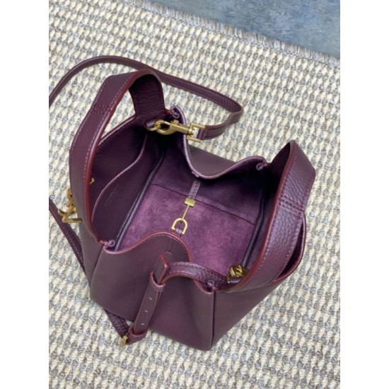 Cloni Borsa tote YSL Saint Laurent Le 5 &agrave; 7 Bea Baby Bordeaux firmate
