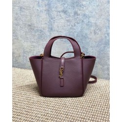 Borsa tote YSL Saint Laurent Le 5 &agrave; 7 Bea Baby Bordeaux