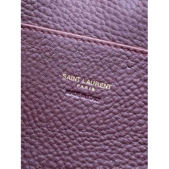 Cloni Borsa tote YSL Saint Laurent Le 5 &agrave; 7 Bea Baby Bordeaux firmate