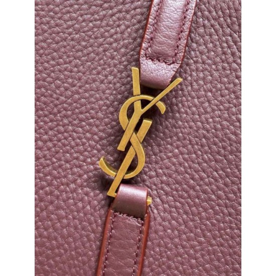 Cloni Borsa tote YSL Saint Laurent Le 5 &agrave; 7 Bea Baby Bordeaux firmate