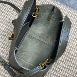 Cloni Borse Imitazioni tote YSL Saint Laurent Le 5 &agrave; 7 Bea Baby Verde Scuro firmate