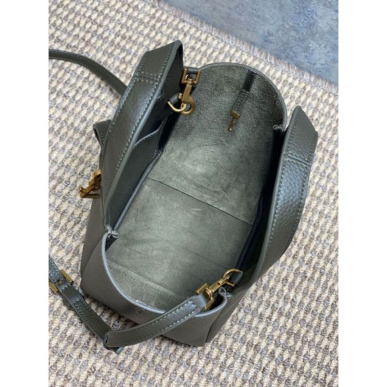 Replica di lusso Borse Imitazioni tote YSL Saint Laurent Le 5 à 7 Bea Baby Verde Scuro Imitazioni Cloni Borse Imitazioni tote YSL Saint Laurent Le 5 à 7 Bea Baby Verde Scuro firmate