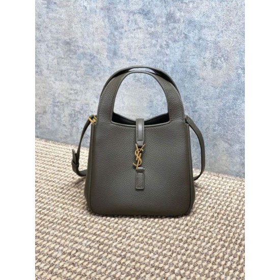 Replica di lusso Borse Imitazioni tote YSL Saint Laurent Le 5 à 7 Bea Baby Verde Scuro Imitazioni Cloni Borse Imitazioni tote YSL Saint Laurent Le 5 à 7 Bea Baby Verde Scuro firmate