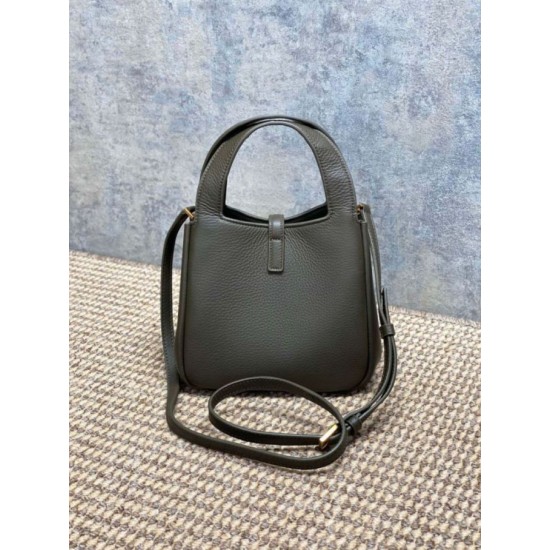 Replica di lusso Borse Imitazioni tote YSL Saint Laurent Le 5 à 7 Bea Baby Verde Scuro Imitazioni Cloni Borse Imitazioni tote YSL Saint Laurent Le 5 à 7 Bea Baby Verde Scuro firmate