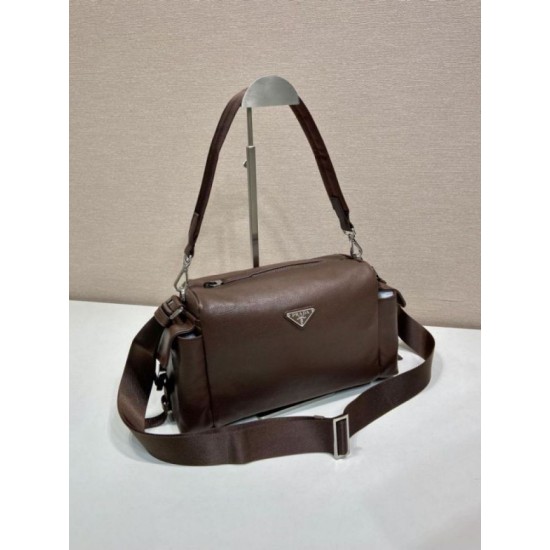 Cloni Borsa a tracolla Prada Brique Explore 2VH206 Marrone firmate