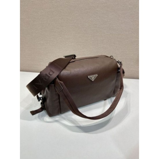 Cloni Borsa a tracolla Prada Brique Explore 2VH206 Marrone firmate
